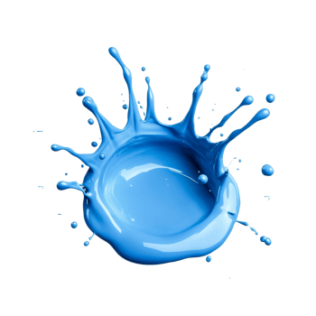 Vivid blue paint splash on transparent background creating dynamic and energetic visual appeal, blue paint splash isolated on transparent background png