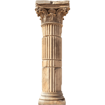 Golden Column and Classic Arch Isolated in Luxury Illustration png