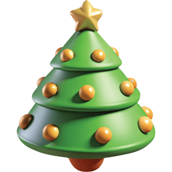 cartoon christmas tree isolated, christmas tree illustration png