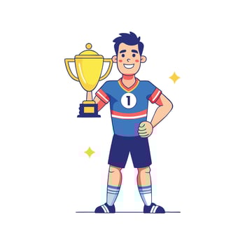 Dynamic Trophy Hold After Championship Win vector