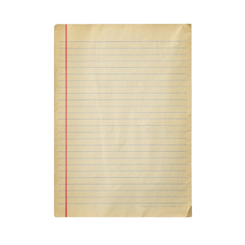 Aged Lined Paper Sheet With Subtle Texture Isolated On Transparent Background png