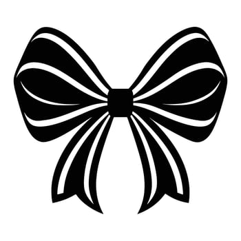 a black and white bow on a white background vector