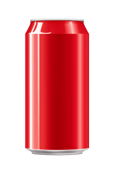 330ml Aluminum Beverage Can Mockup Transparent Background png