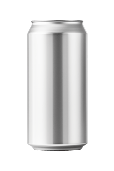 330 ml Aluminum Beverage Can Isolated on Transparent Background Photorealistic Mockup png