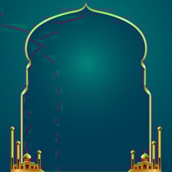 Frame decoration with gorld ornament color and frame vector