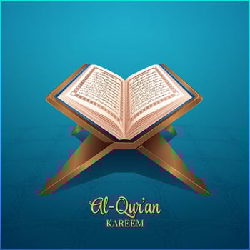 Realistic Al Quran for islamic background templates vector