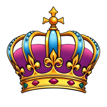 Royal Crown Cartoon Clipart design png