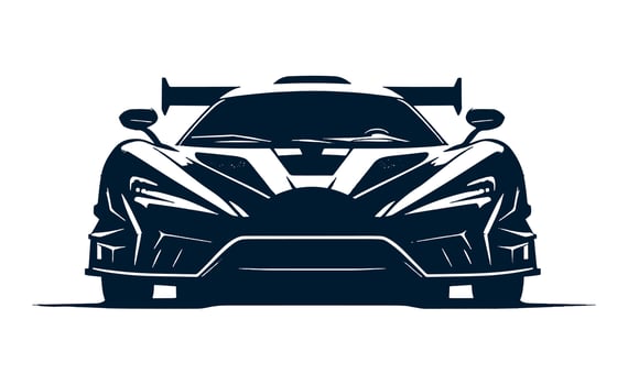 Illustration of a sports car on a white. vector
