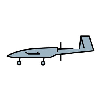 Bayraktar TB2 Turkey line color icon. Strike drone. vector