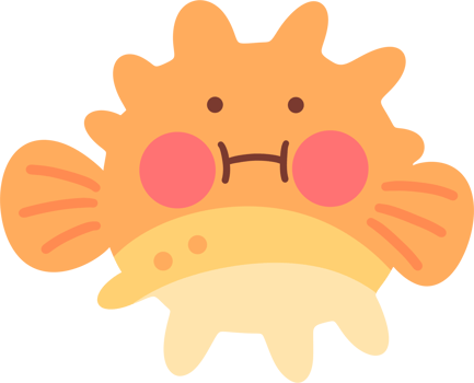 Yellow Puffer fish png