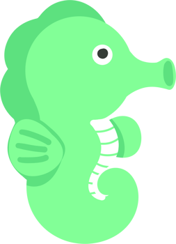 Green hippocampinae sea png