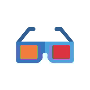 Creative 3D Glasses Icon Design vector