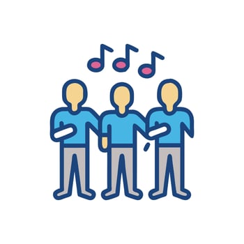 Acapella Group Icon for Music vector