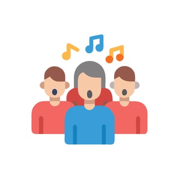 Modern Acapella Group Icon for Events vector