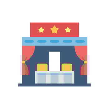 Creative Broadway Theater Icon Design vector