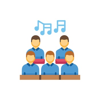 Choir Icon for Vocal Performance vector