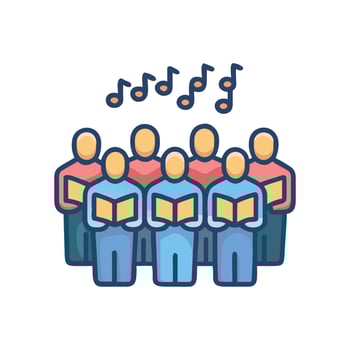 Creative Choir Icon Design vector