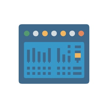 Stylish Digital Audio Workstation Icon vector