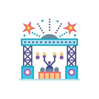 Modern EDM Festival Icon for Music vector