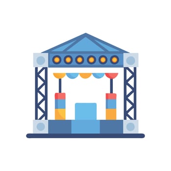 Festival Stage Icon for Events vector