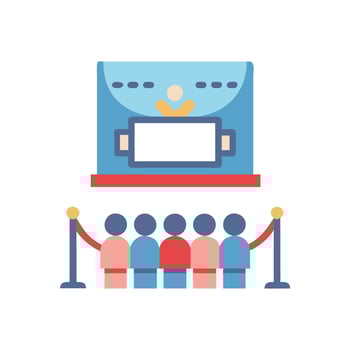 Stylish Film Premiere Icon vector