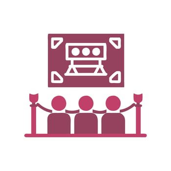 Modern Film Premiere Icon for Cinema vector