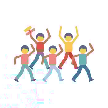 Modern Flash Mob Icon for Events vector