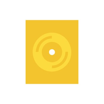 Modern Gold Record Icon for Music vector