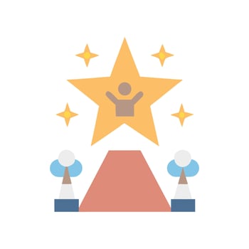 Stylish Hollywood Walk of Fame Icon vector