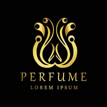 Luxury perfume company logo design vector