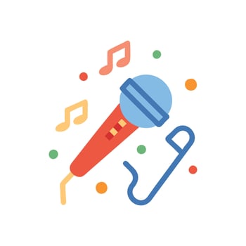 Karaoke Night Icon for Fun Events vector