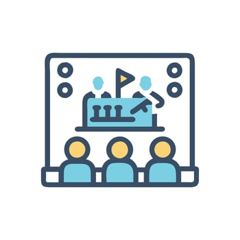 Dynamic Live Performance Icon for Festivals vector