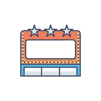 Dynamic Movie Marquee Icon for Events vector