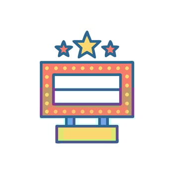 Movie Marquee Icon for Celebrations vector
