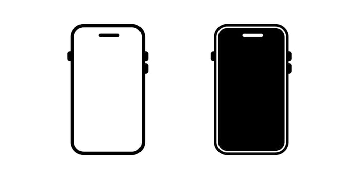 phone1 Icon set .Symbol isolated white background. illustration. color editable. vector