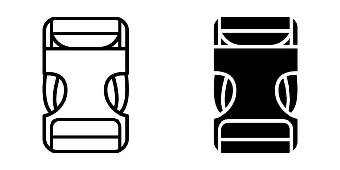 buckle Icon set. Symbol isolated white background. illustration. color editable. vector