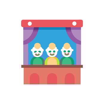 Puppet Show Icon for Entertainment vector