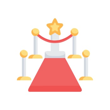 Red Carpet Icon for Events vector