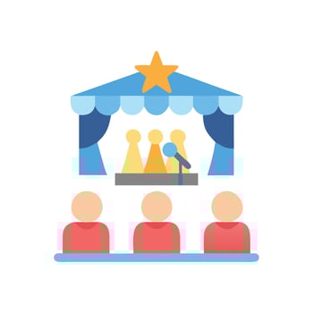 Icon for Shows Featuring Talents vector
