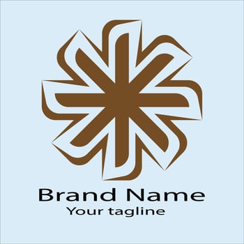 Favorite Unique Beautiful Abstract logo design For business company. Color editable. vector