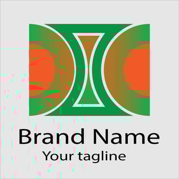 reactive Unique logo design For business company. Color editable. vector