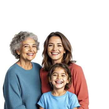 Three generations of women and a child png