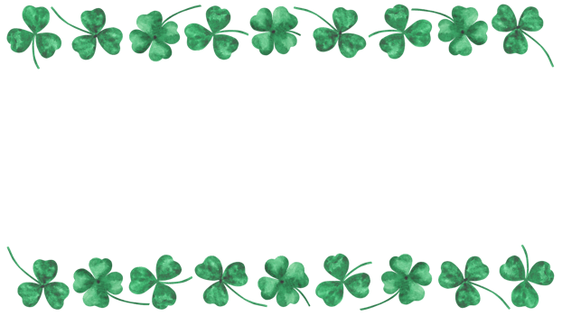 Watercolor Clover Illustration Frame. Hand painted watercolor clover leaf frame. Perfect for St. Patrick's Day, kids parties. png