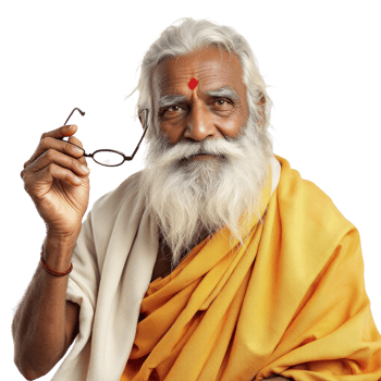 An old man with a long white beard and glasses png