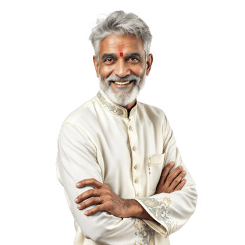 An elderly man with a white beard and a smile png