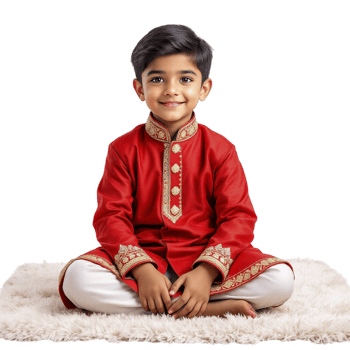 A young boy sitting on a rug png