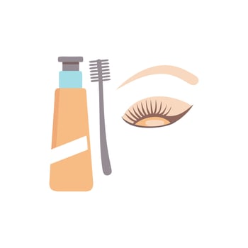 Stylish Eyebrow Gel Icon for Define vector