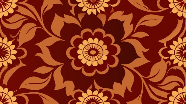 Dense Floral Pattern Inspired by Traditional Design with Elegant Shape vector