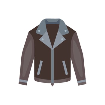 Modern Leather Jacket Icon Design vector