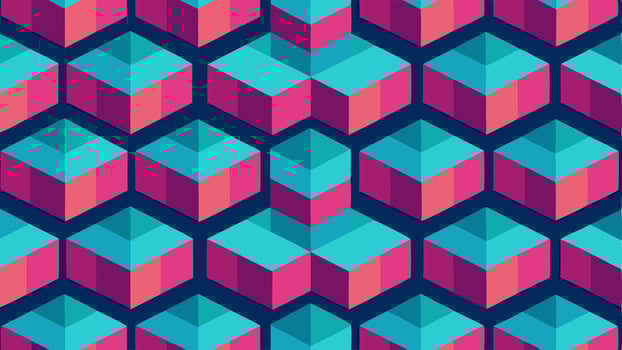 Stylish Cubes Pattern with a Contemporary 3D Look vector